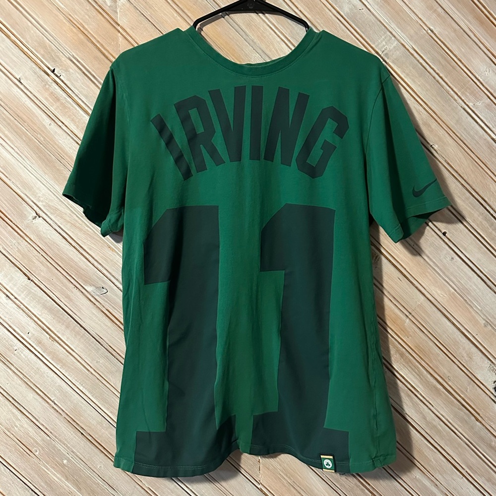 Nike Green Irving #11 Boston Celtics Men's Nike Tee T Shirt Athletic Cut Premium